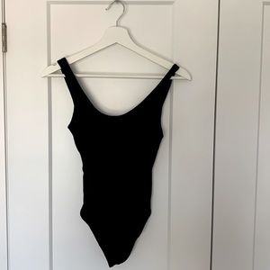 Wilfred free ribbed thong bodysuit